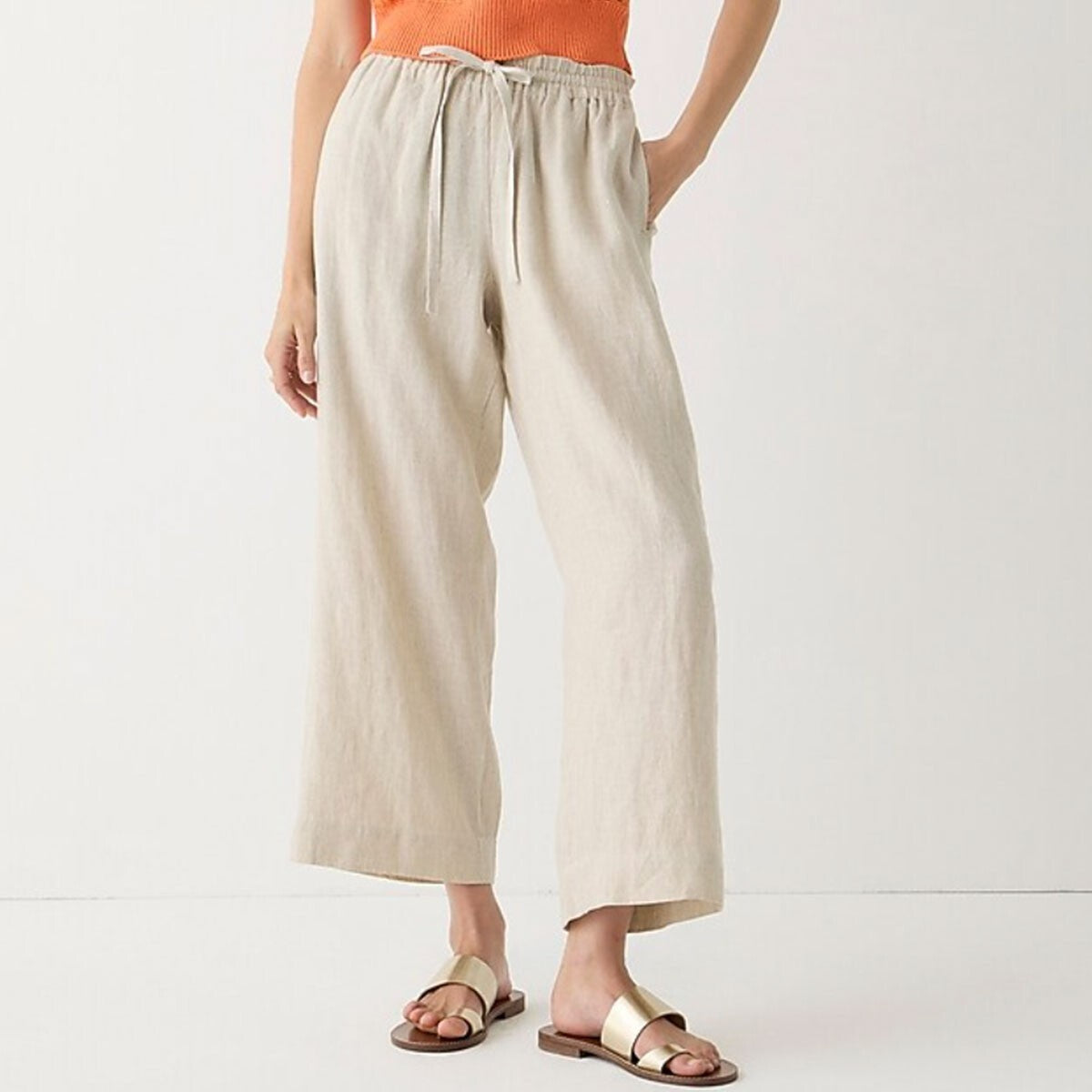 J.Crew Linen Wide Leg Pants (L)