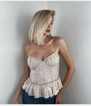 Load image into Gallery viewer, NEW Corset Linen Blend Tank (L)
