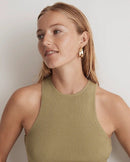 Madewell Green Ribbed Tank (S)