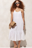 J.Crew White Midi Coverup Dress (S/M)