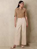 Ecru Wide Leg Jeans (28/6)