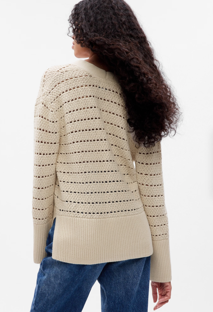Gap Crochet Cotton Sweater (M)