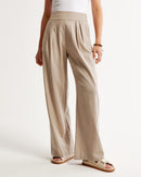 NEW Abercrombie Linen Blend Wide Leg Pants (S)