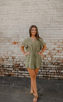 NEW Olive Ruffle Romper (S)