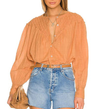 Load image into Gallery viewer, Free People Marigold Buttondown (M)
