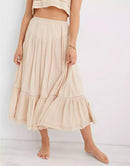 Aerie Neutral Midi Skirt (S)
