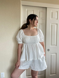 Free People Cotton Babydoll Top (XL)
