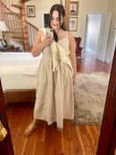 Gingham Cotton Midi Dress (S)