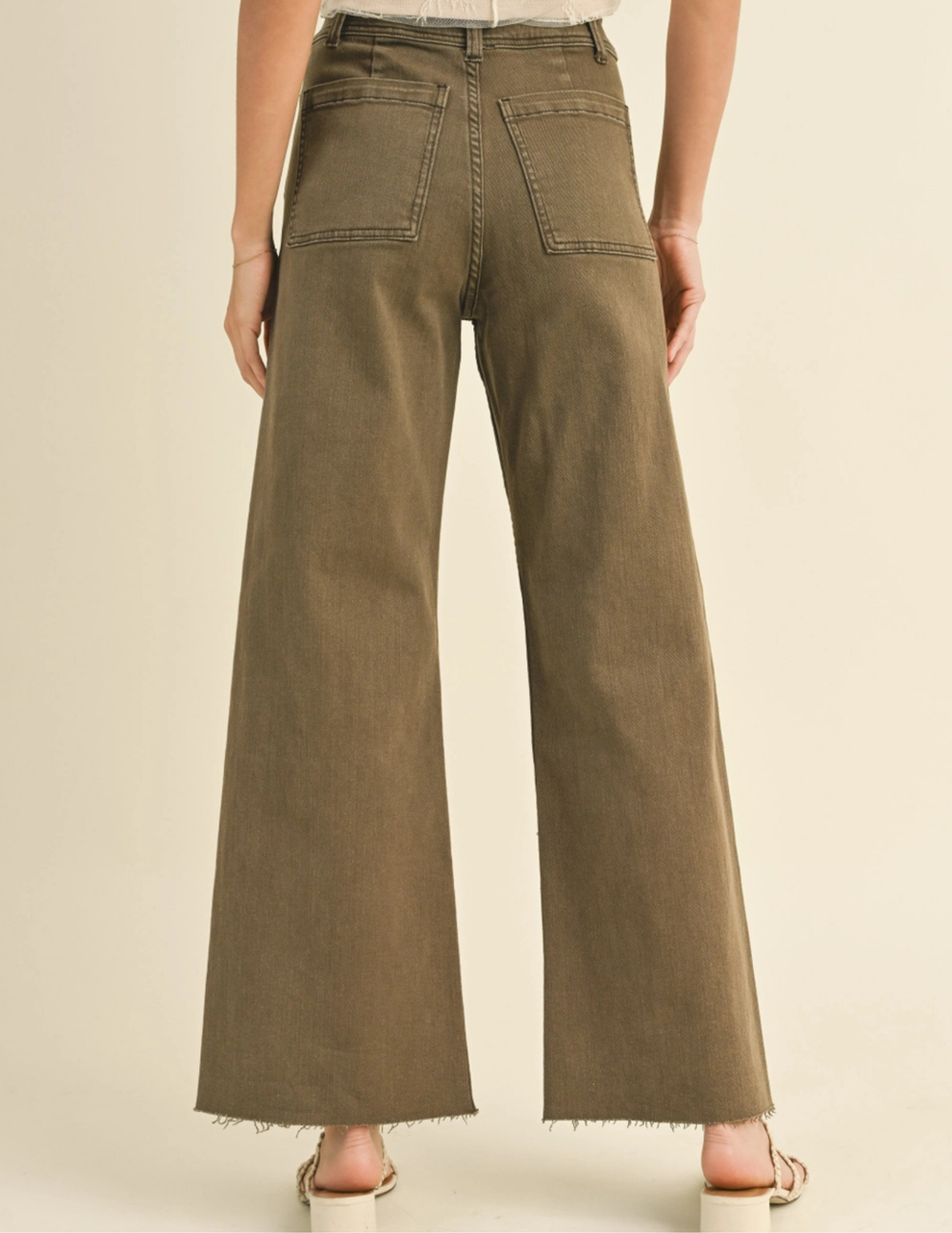 Miou Muse Brown Wide Leg Jeans (S)