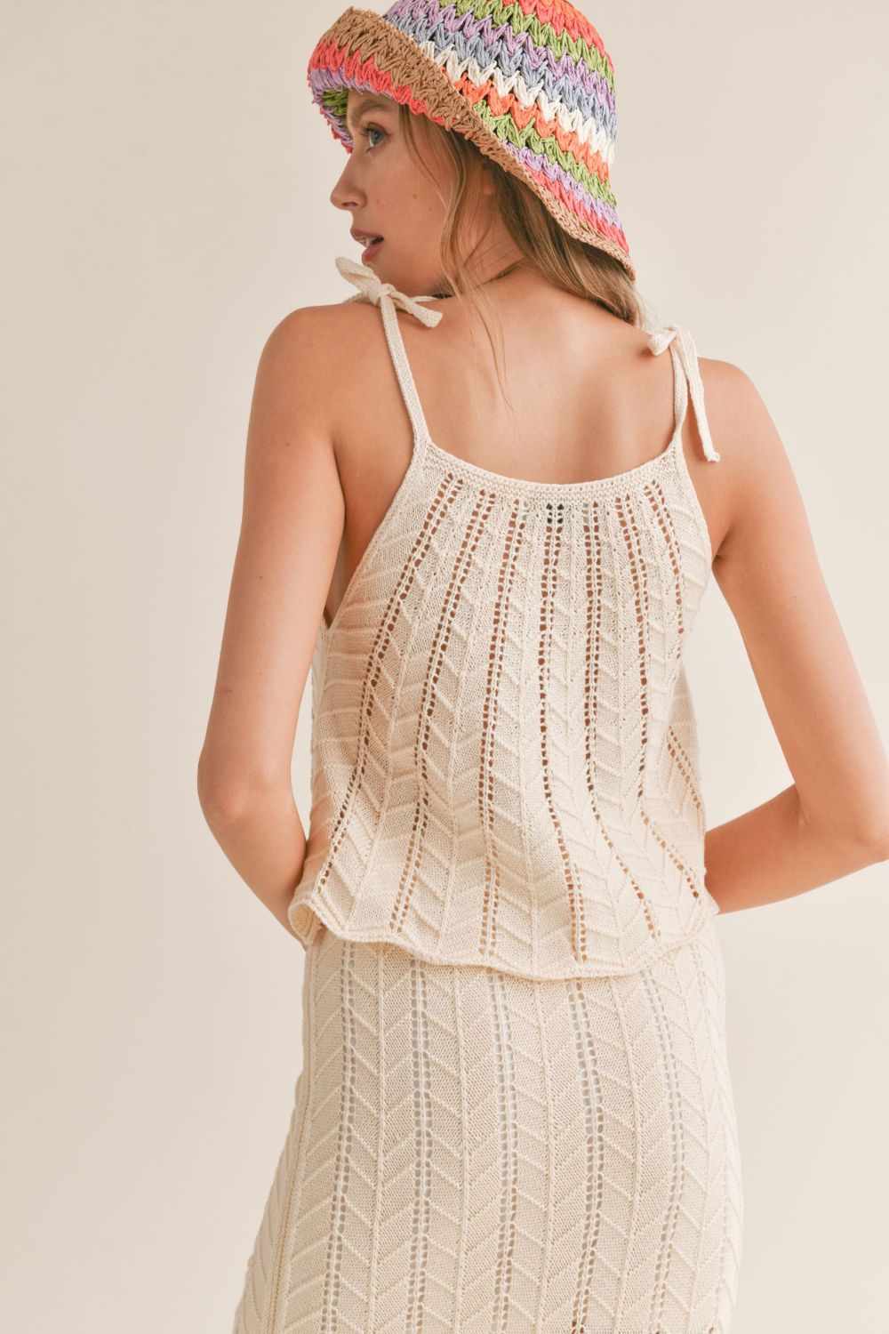 NEW Sadie & Sage Cream Cotton Tank (L)