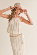 NEW Sadie & Sage Cream Cotton Tank (L)