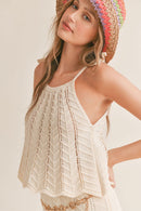 NEW Sadie & Sage Cream Cotton Tank (L)