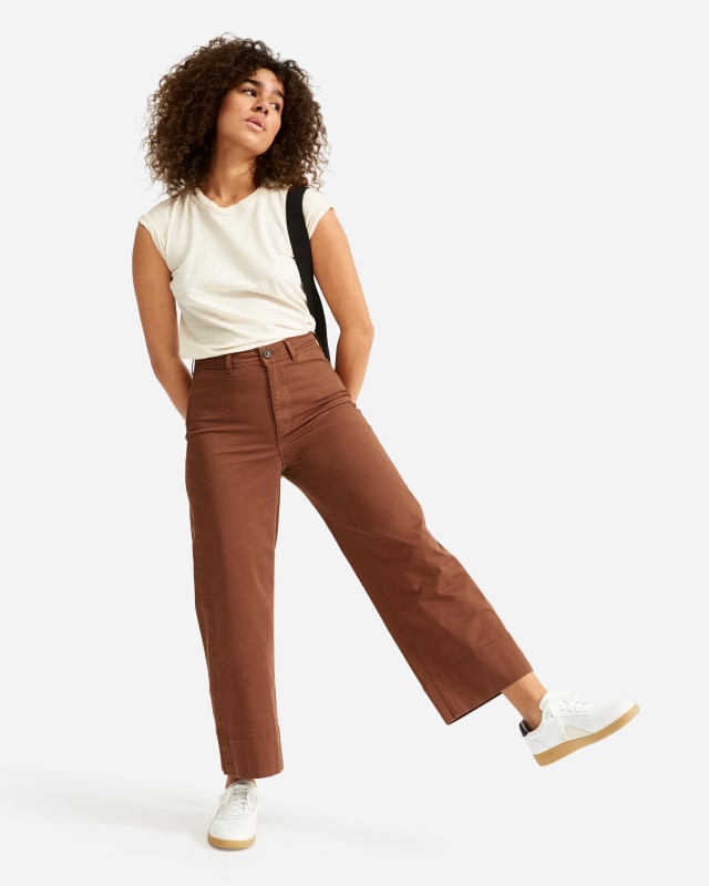 Everlane Brown Wide Leg Pants (8)