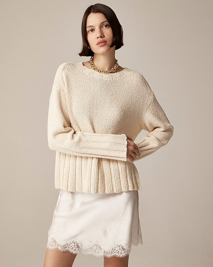 J.Crew Cream Textured Sweater (M)