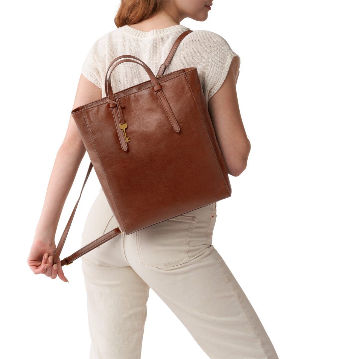 Fossil Leather Convertible Bag